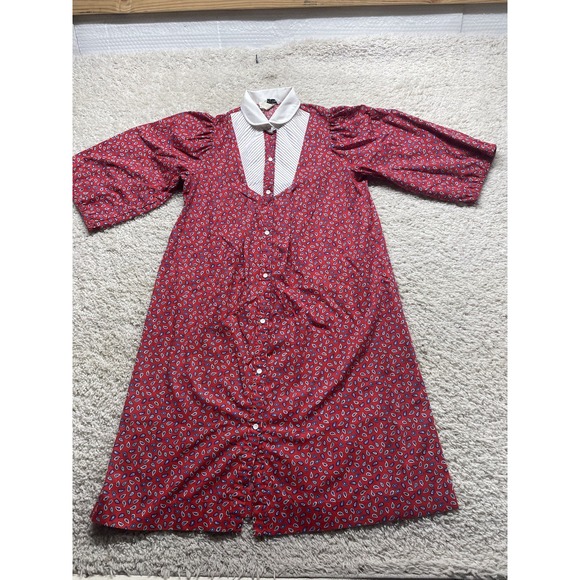 Vintage Neiman Marcus Models Coat Size 14 Red Paisley Great Condition - Picture 1 of 11